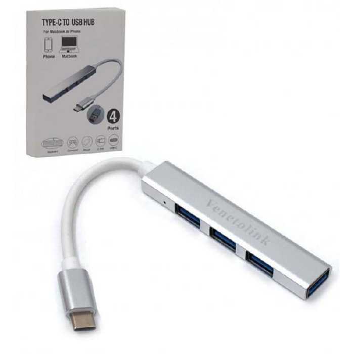 هاب 4 پورت Type-C to USB3.0 ونتولینک Venetolink 924A
