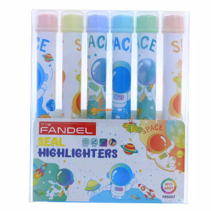 ماژیک علامت گذار استامپی بسته 6 عددی طرح فضانورد 9207 فاندل FANDEL