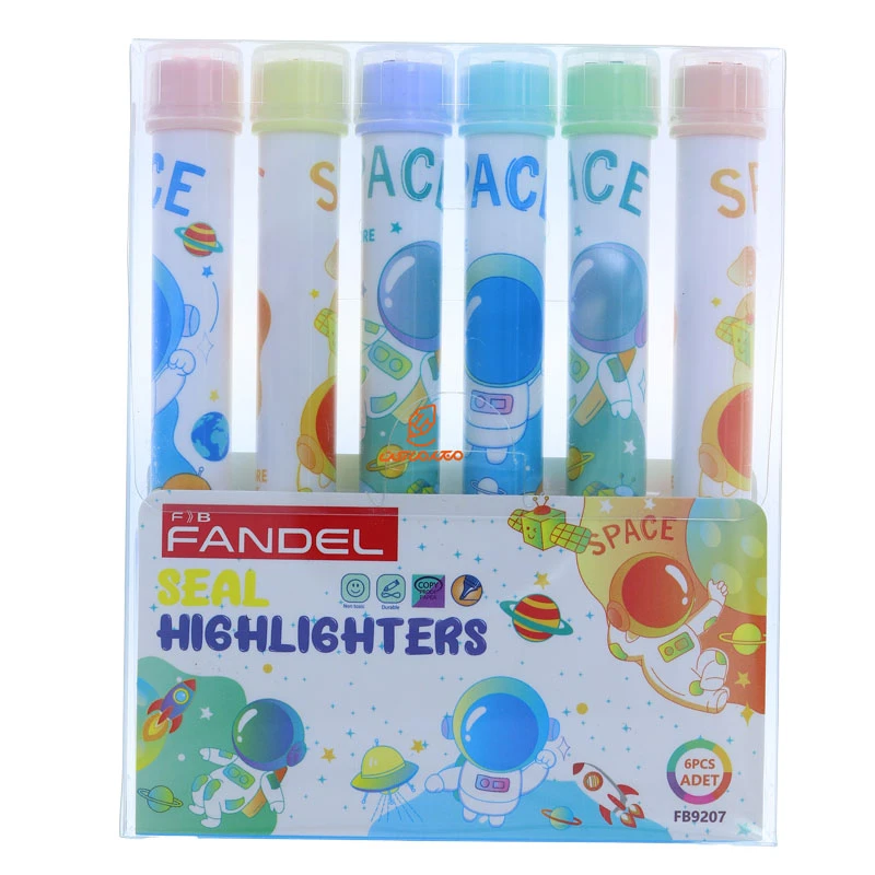 ماژیک علامت گذار استامپی بسته 6 عددی طرح فضانورد 9207 فاندل FANDEL