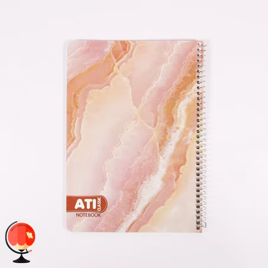 دفتر مشق 80 برگ سیمی طرح مرمر آتی