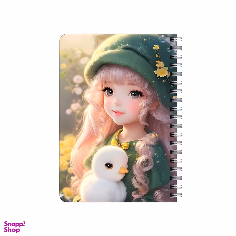 دفترچه یادداشت بامبیلیپ مدل چوبی طرح جوجه اردک و دختر کیوت کد 3973092