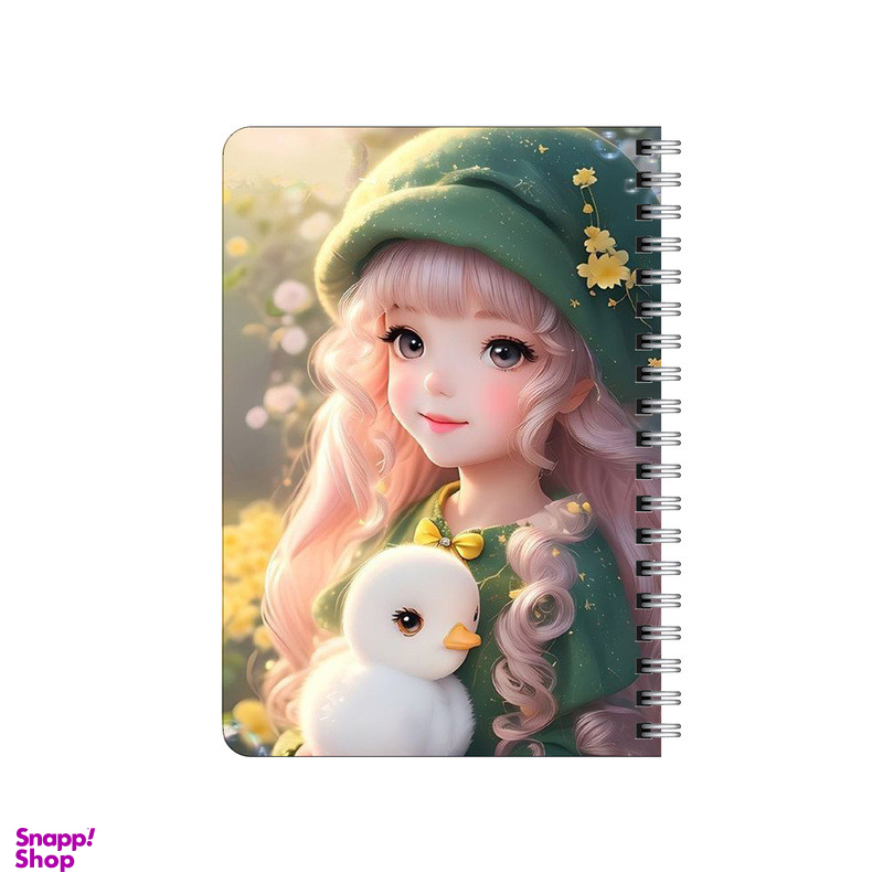 دفترچه یادداشت بامبیلیپ مدل چوبی طرح جوجه اردک و دختر کیوت کد 3973092