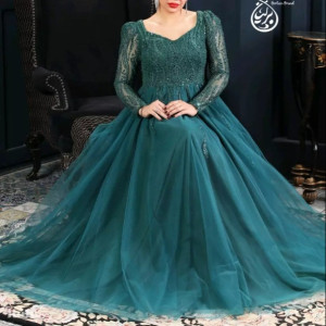 پیراهن مهمانی زنانه حریر شاین برجسته مدل سویل