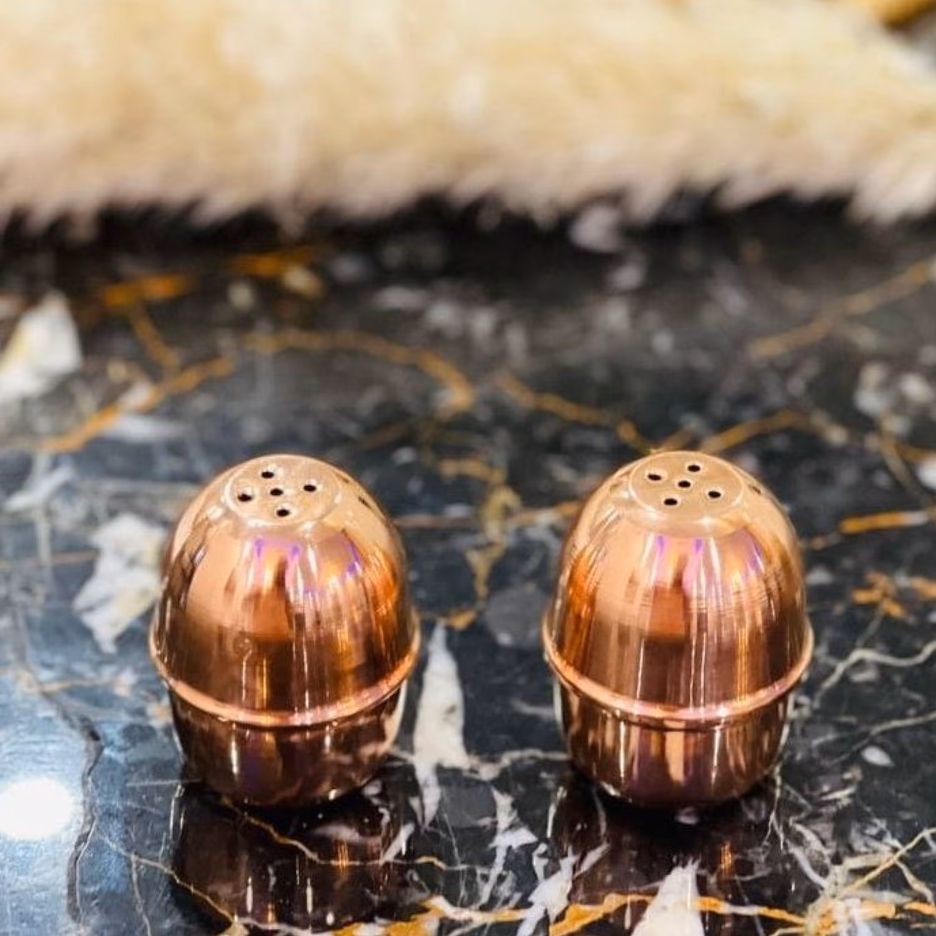 نمکدان مسی ارتفاع 5 سانت ایده آل برای آشپزخانه با دیزاین ایرانی