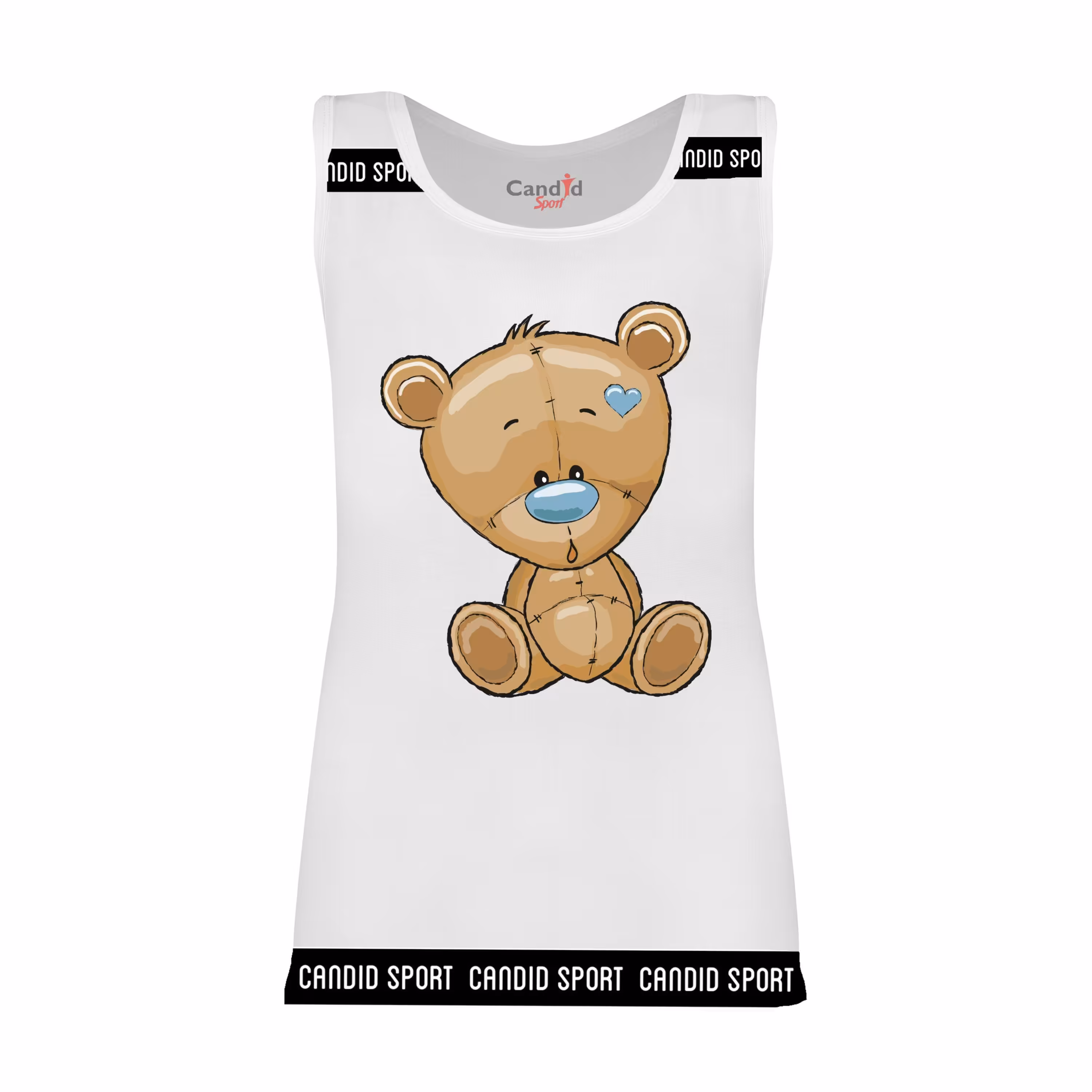 تاپ زنانه سفید راحتی اسپرت کشی فری سایز کد 36