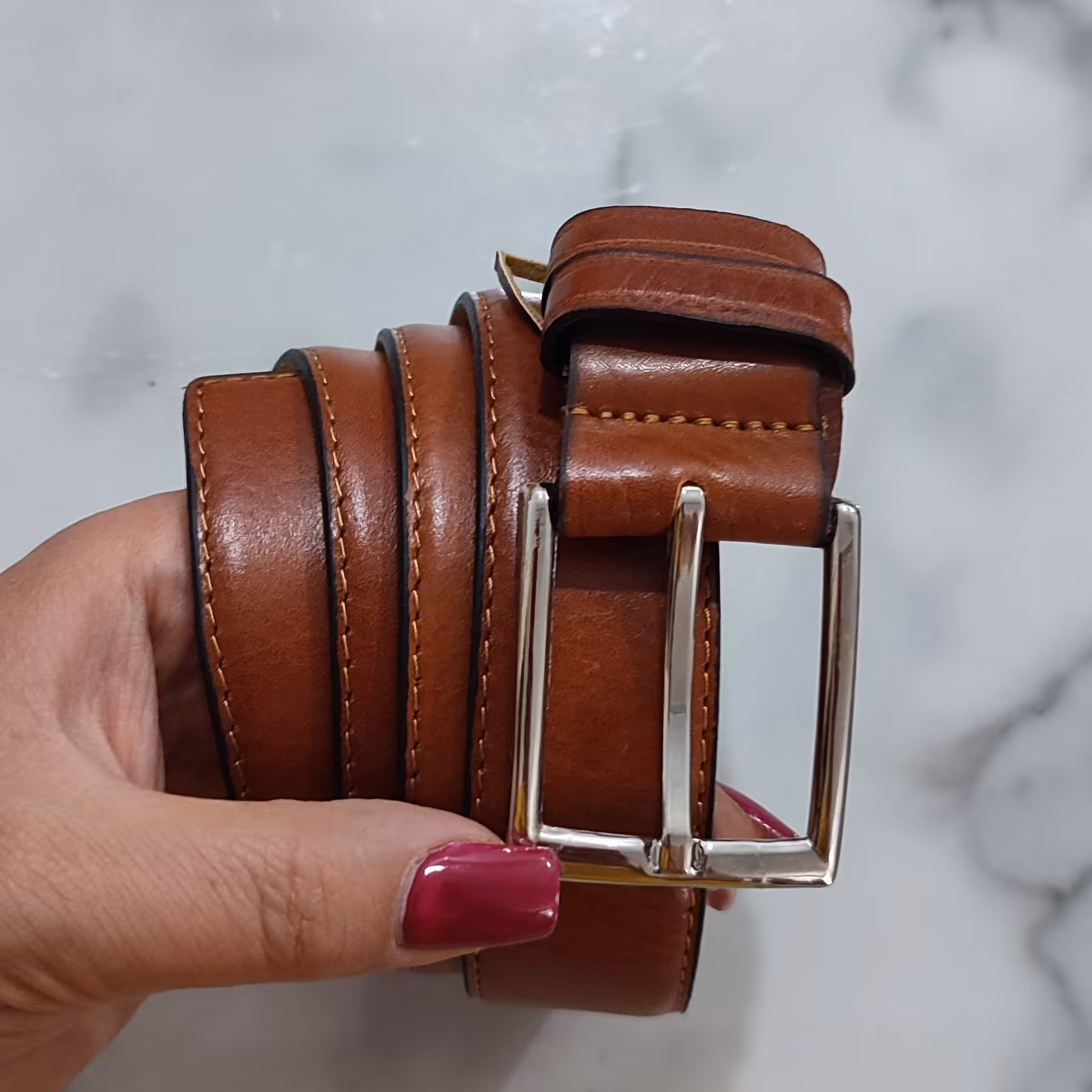 کمربند چرمی دولایه چرم طبیعی