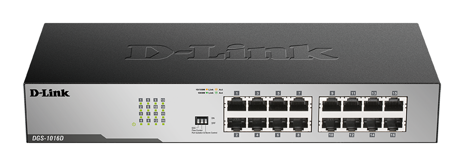 سوئیچ شبکه 16 پورت گیگابیت دی لینک DGS-1016D