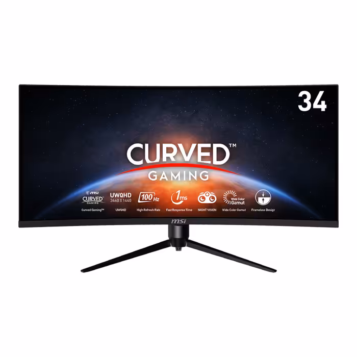 مانیتور گیمینگ خمیده 34 اینچ ام اس آی مدل Optix MAG342CQPV