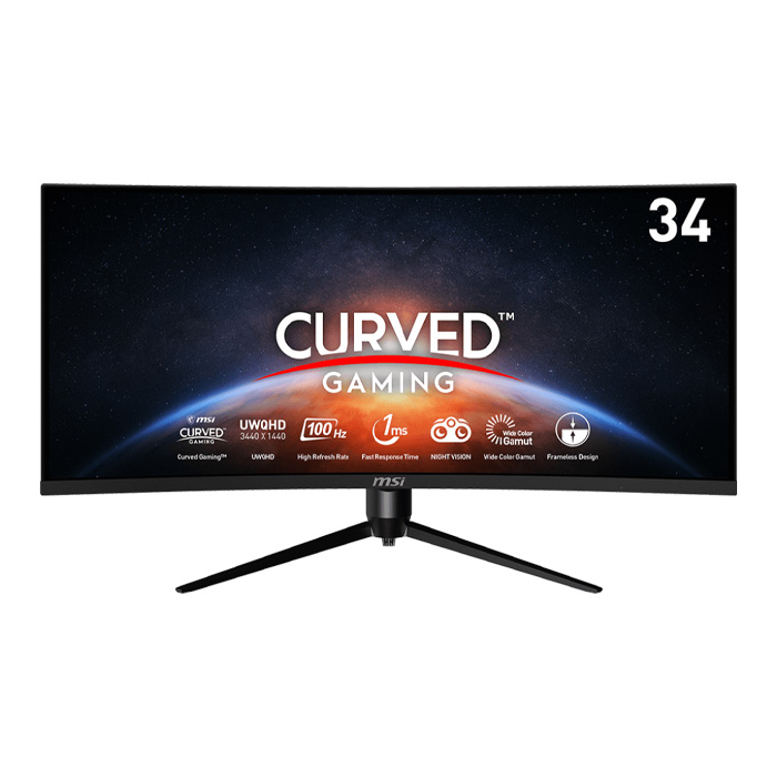 مانیتور گیمینگ خمیده 34 اینچ ام اس آی مدل Optix MAG342CQPV