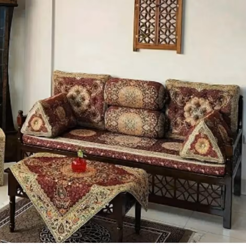 ست شاهنشین 7تیکه ترمه طرح افشار 