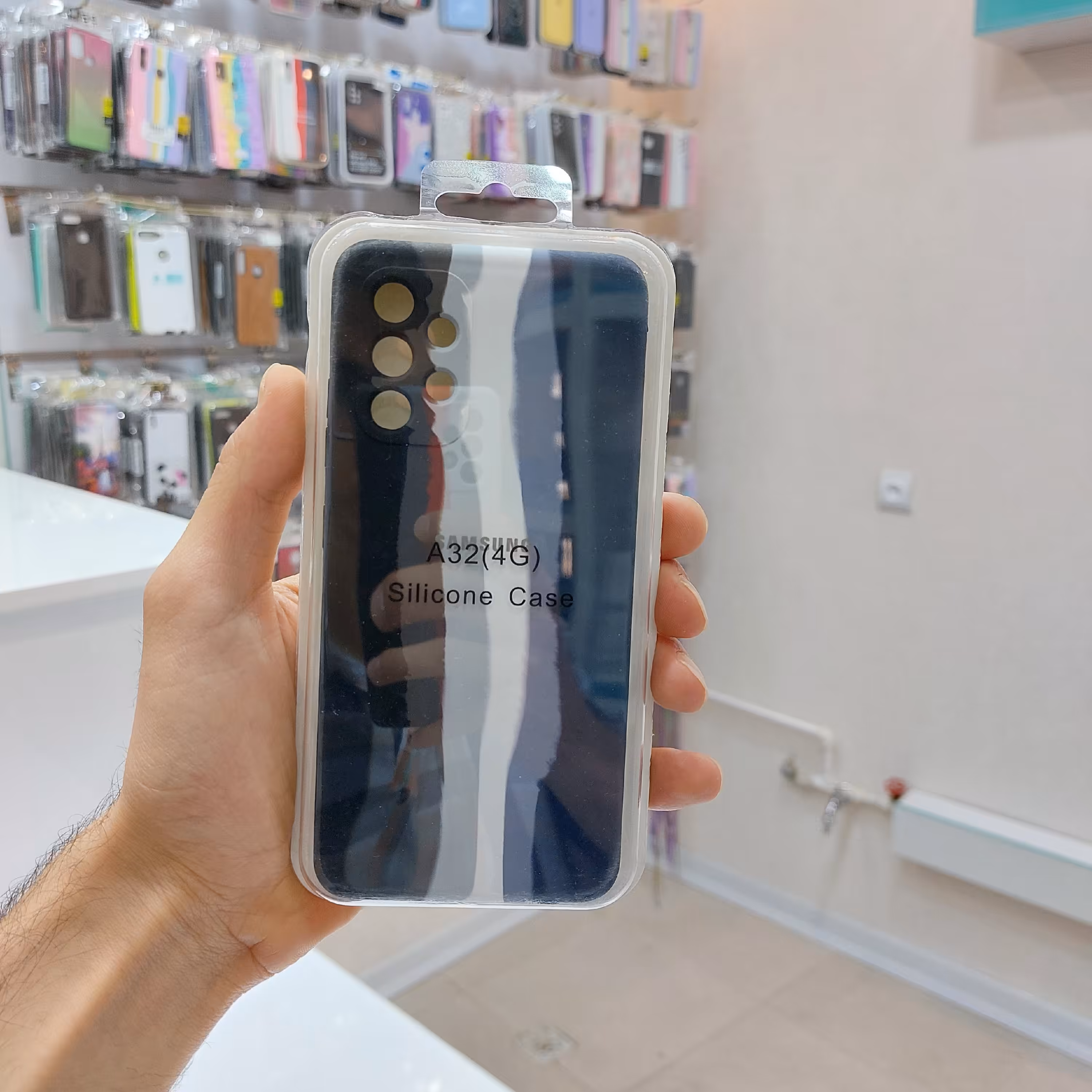 گارد و قاب سیلیکونی آبرنگی اورجینال پاک کنی طرح شماره 2 مناسب برای گوشی A32 4g