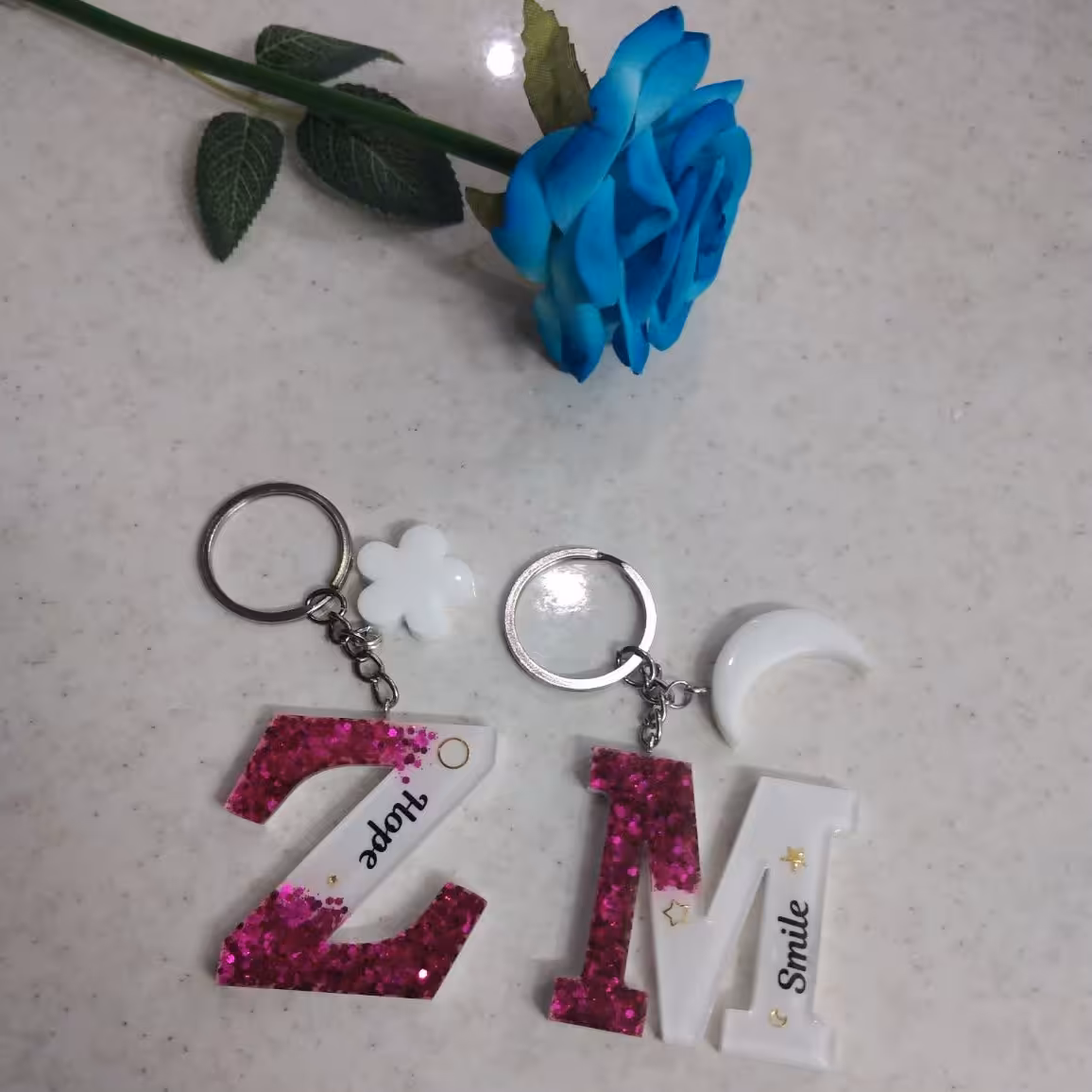 بدلیجات دسته کلید رزینی حروف لاتین