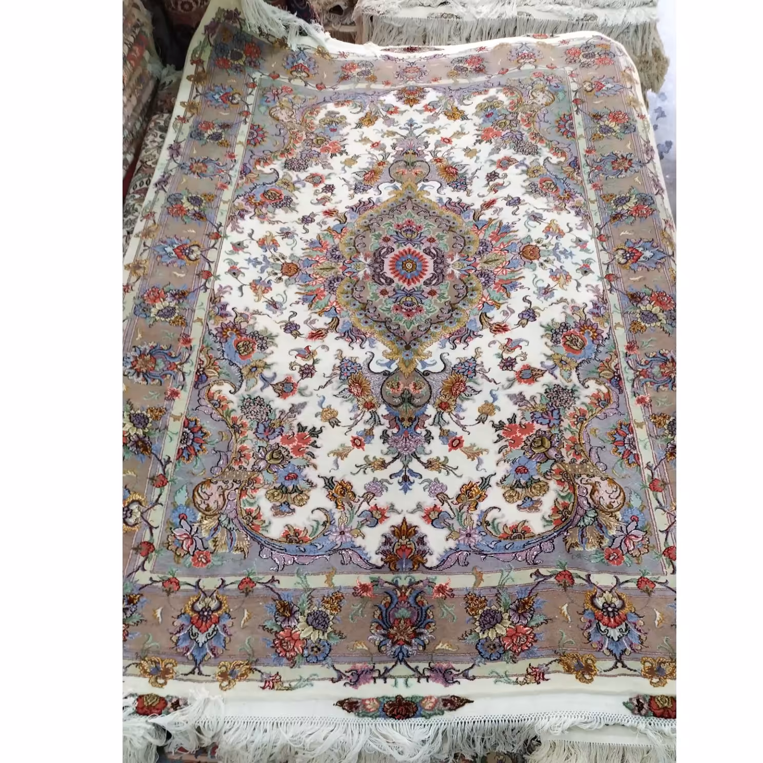 فرش دستبافت 6متری نقشه خطیبی،طرح تبریز (مرغوب)