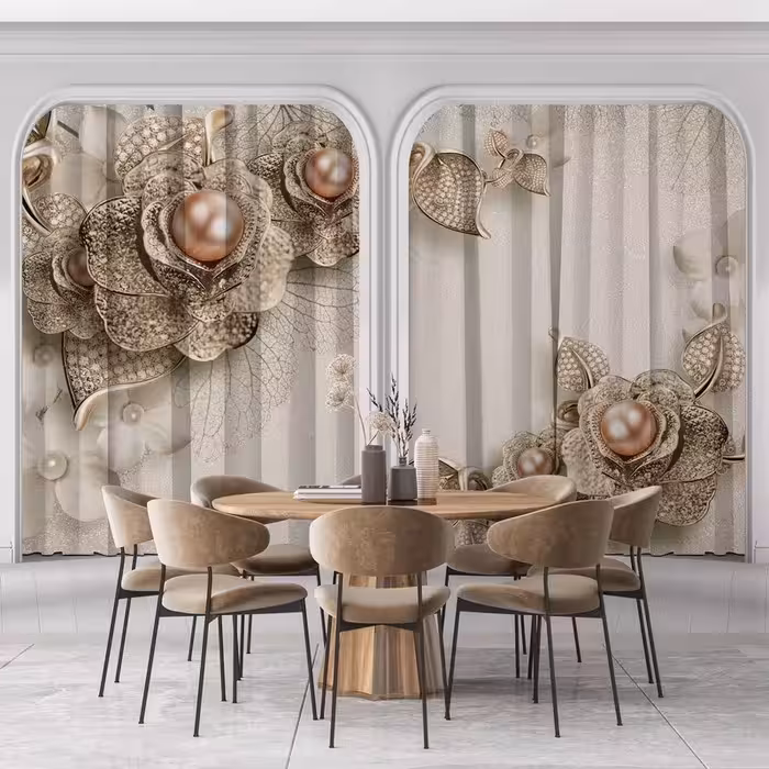 پرده پانچی هازان سه بعدی سایز 140 در 280 کد 3032