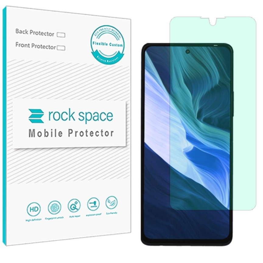 گلس   اینفینیکس Note 10 مدل نانو هیدروژل گرین لایت برند راک اسپیس   