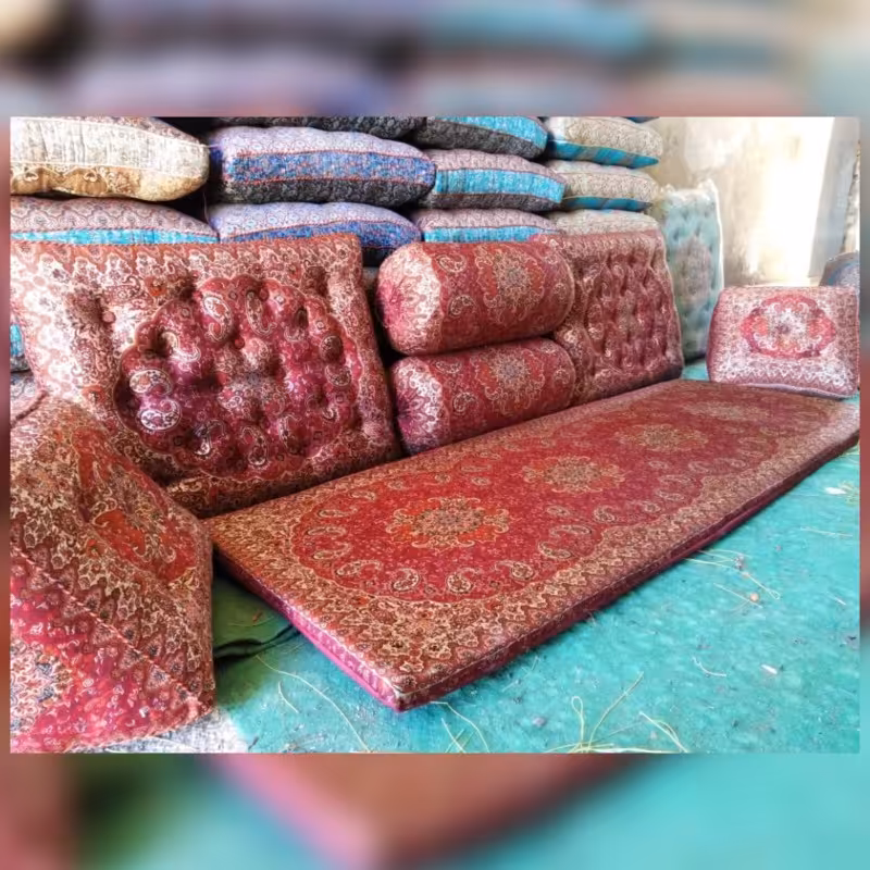 سرویس7تیکه ترمه طرح شاهسمند قرمز