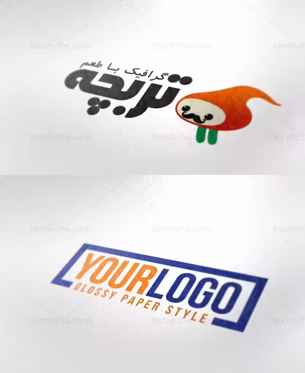 طرح لایه باز موکاپ لوگو روی شیشه مات شده - گرافیک با طعم تربچه