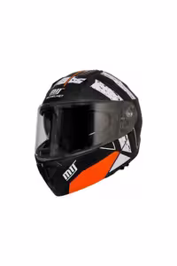 کلاه کاسکت موتورسیکلت نارنجی PROHELMET M 966 فک سیاه ایمنی موتور سیکلت را باز کرد MTS