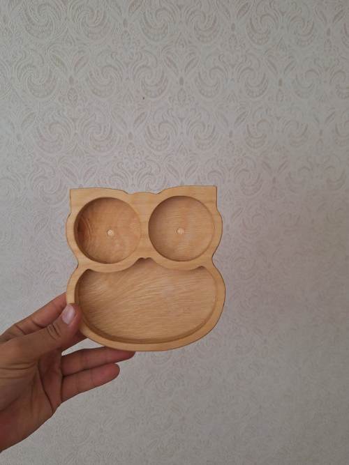 ظرف فانتزی چوبی طرح جغد