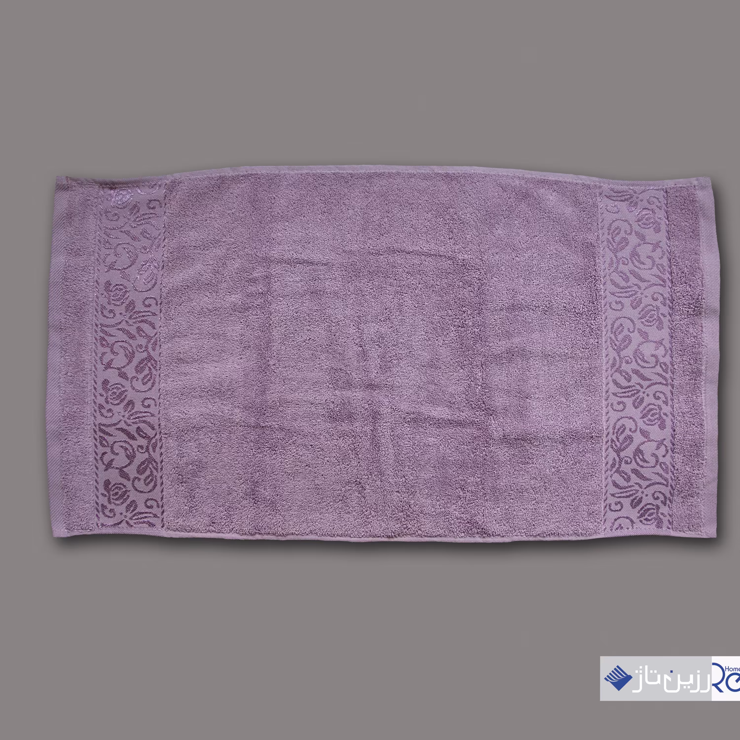 حوله دستی کوچک طرح ترمه رنگ بنفش