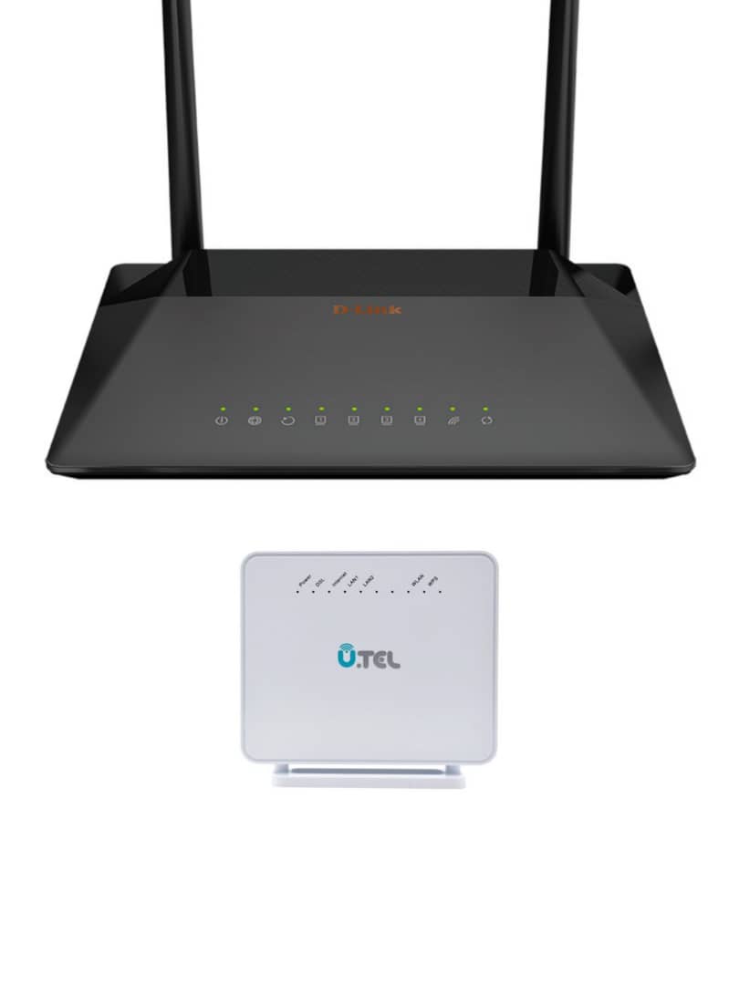 سبد همکاری مودمadsl2 /vdsl ( مودم یوتل v301   مودم DLINK 224 )
