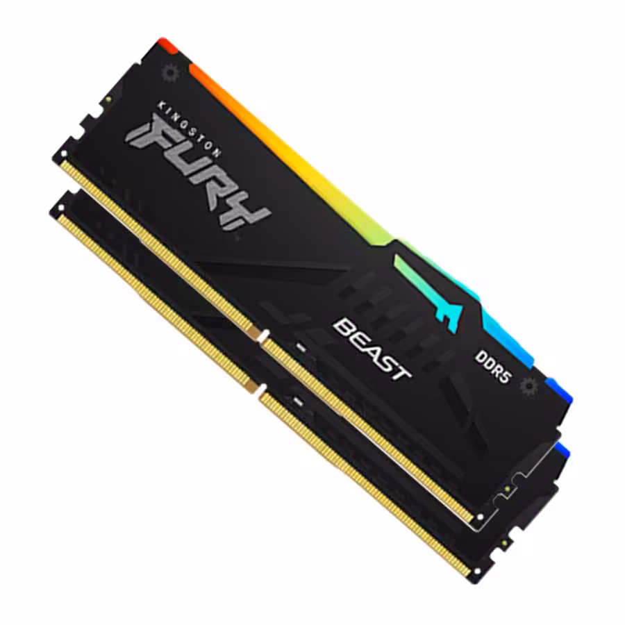 قیمت و خرید رم کینگستون مدل FURY Beast DDR5 RGB 64GB Dual 5600MHz CL40 | یاس ارتباط
