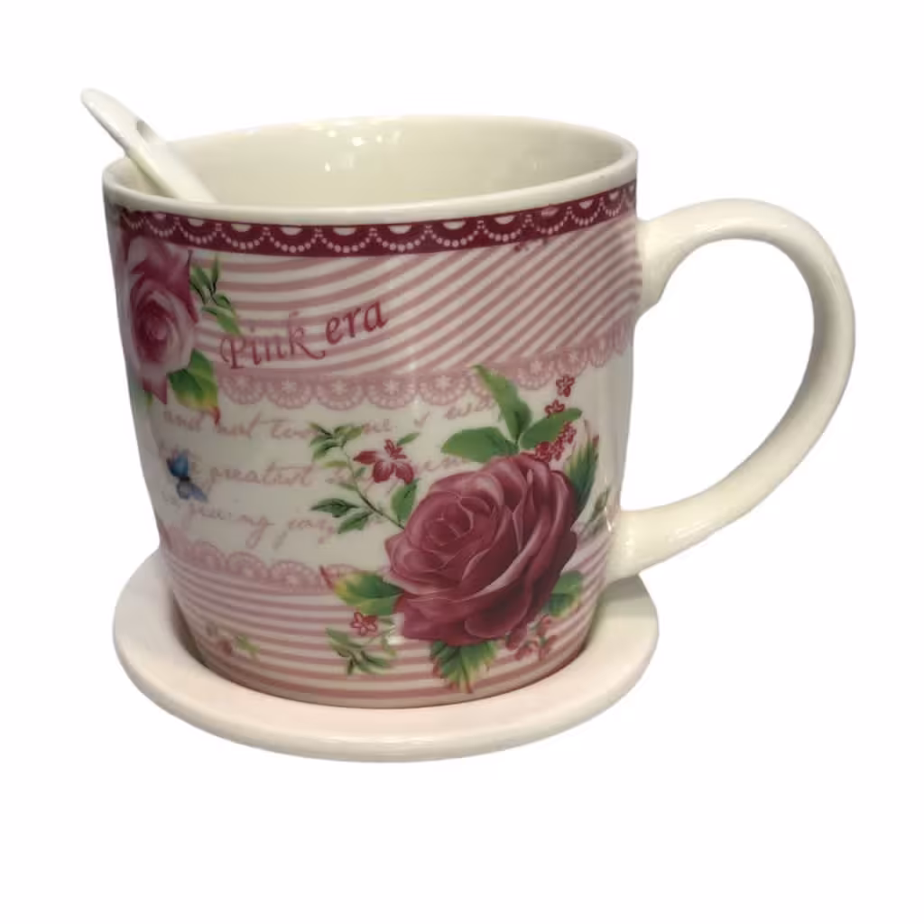 ماگ طرح گل سرخ کد g11