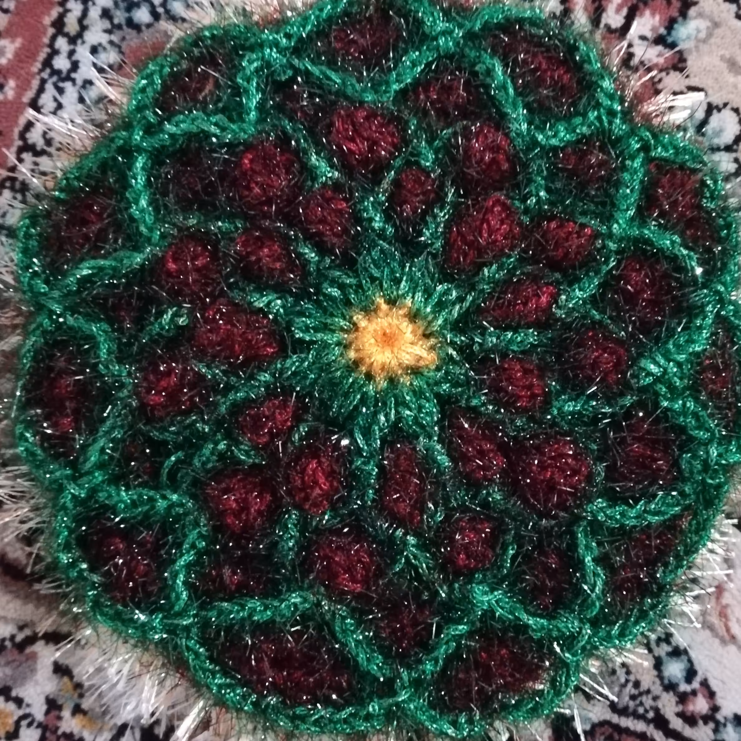 اسکاج رنگی بافتنی