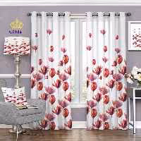 پرده پذیرایی دو قواره طرح گل کد S5944