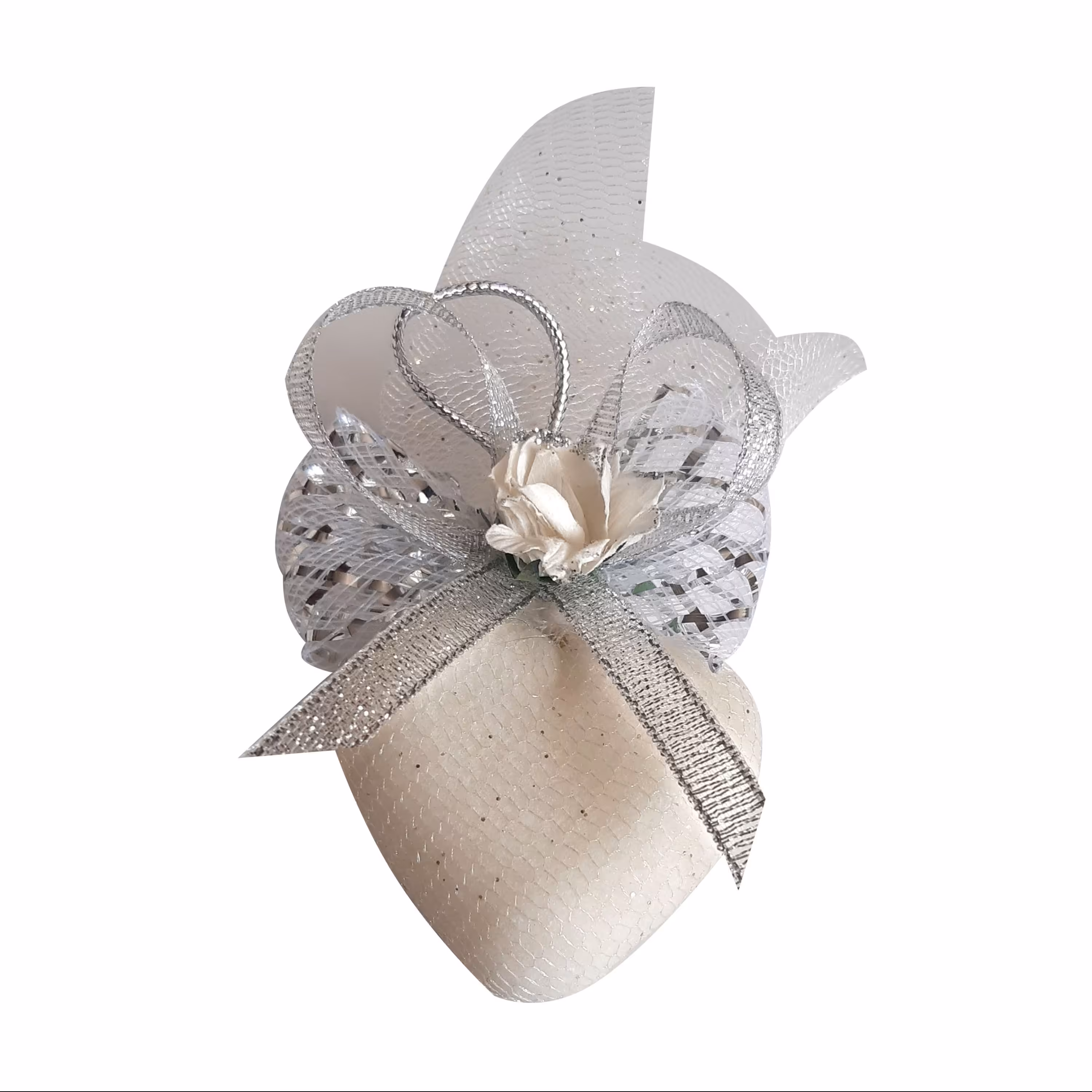 گیفت مدل قلب با تور وگل فومی در هربسته 30 عدد