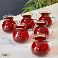 استکان کمر باریک دسته دار 6 عددی برند arow