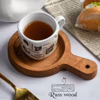 زیر فنجونی چوبی گرد