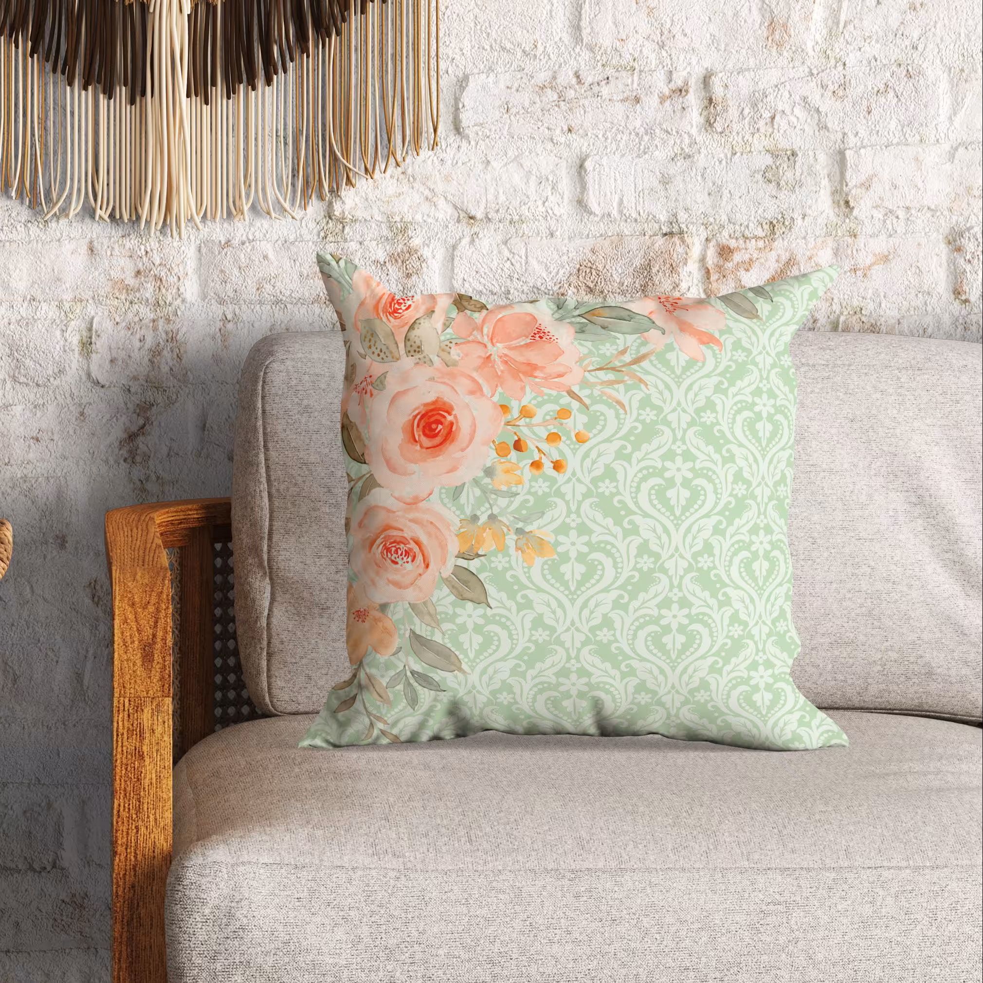 1 عدد کاور کوسن مخمل یک رو طرح دار زیپ دار 40در 40