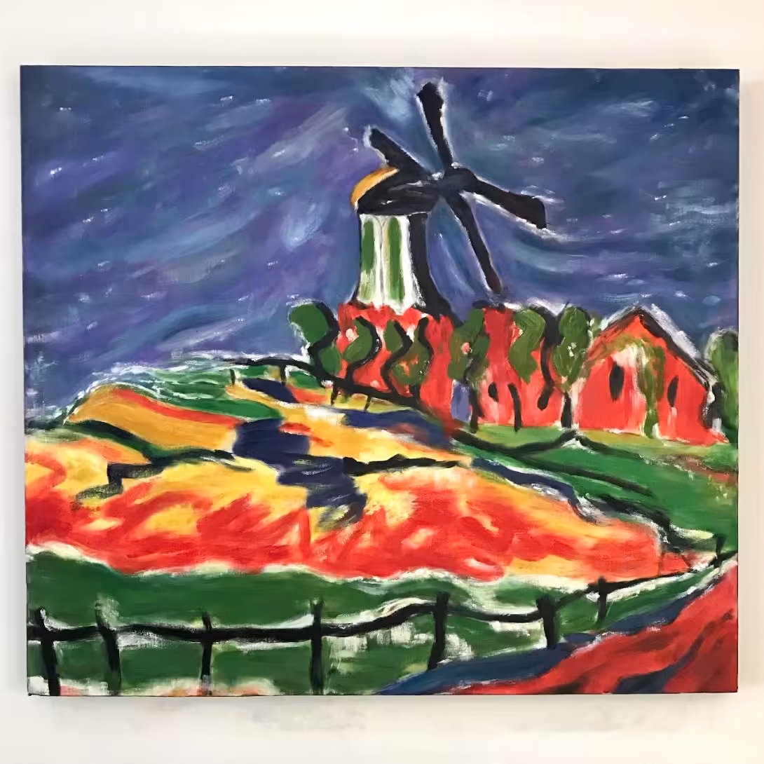 تابلو رنگ روغن روی بوم