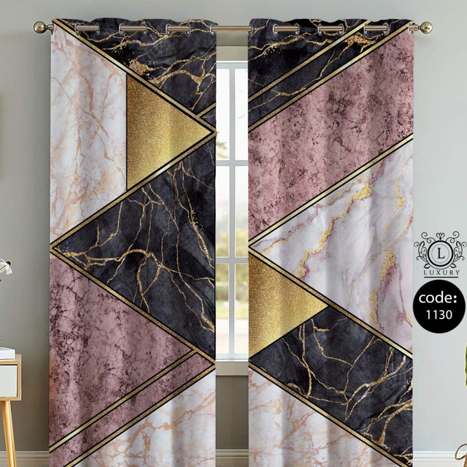 سرویس  روتختی دونفره 8تکه چاپی قابل ست با پرده با انتخاب جنس پارچه کد 1130