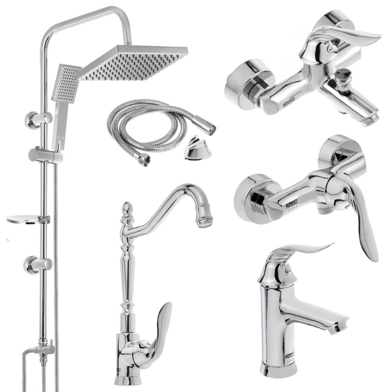 ست شیرآلات کویران آذر مدل میلان کد 01 مجموعه 6 عددی