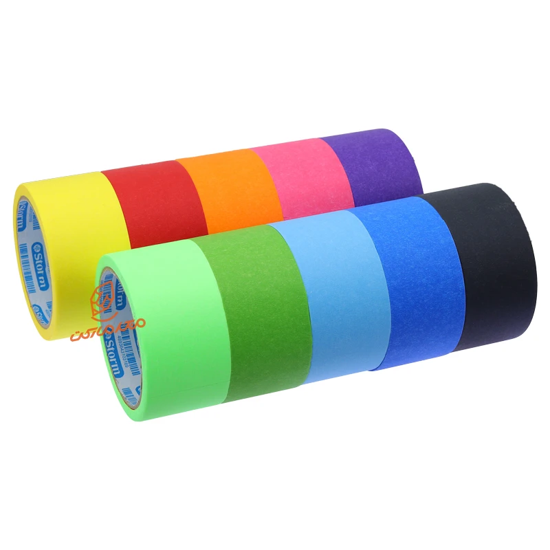 قیمت و خرید چسب کاغذی 5 سانت رنگی 18 یارد 169 استورم STORM