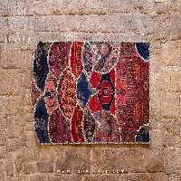 قالیچه تکه دوزی شده دستبافت شبنم بهاری