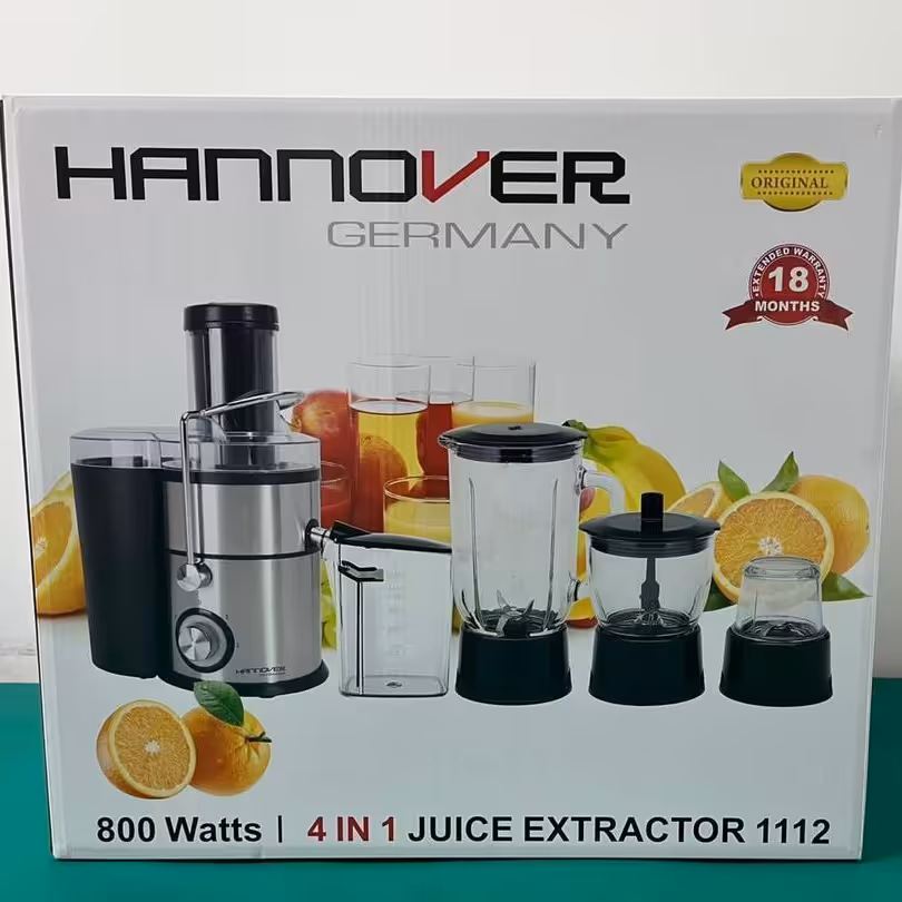 آبمیوه گیری هانوور مدل 1112 چهار کاره 800 وات ارسال رایگان 