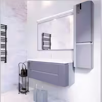 روشویی کابینت هلما طوسی کد 120 به همراه سنگ کورین دارای کالیته رنگبندی 