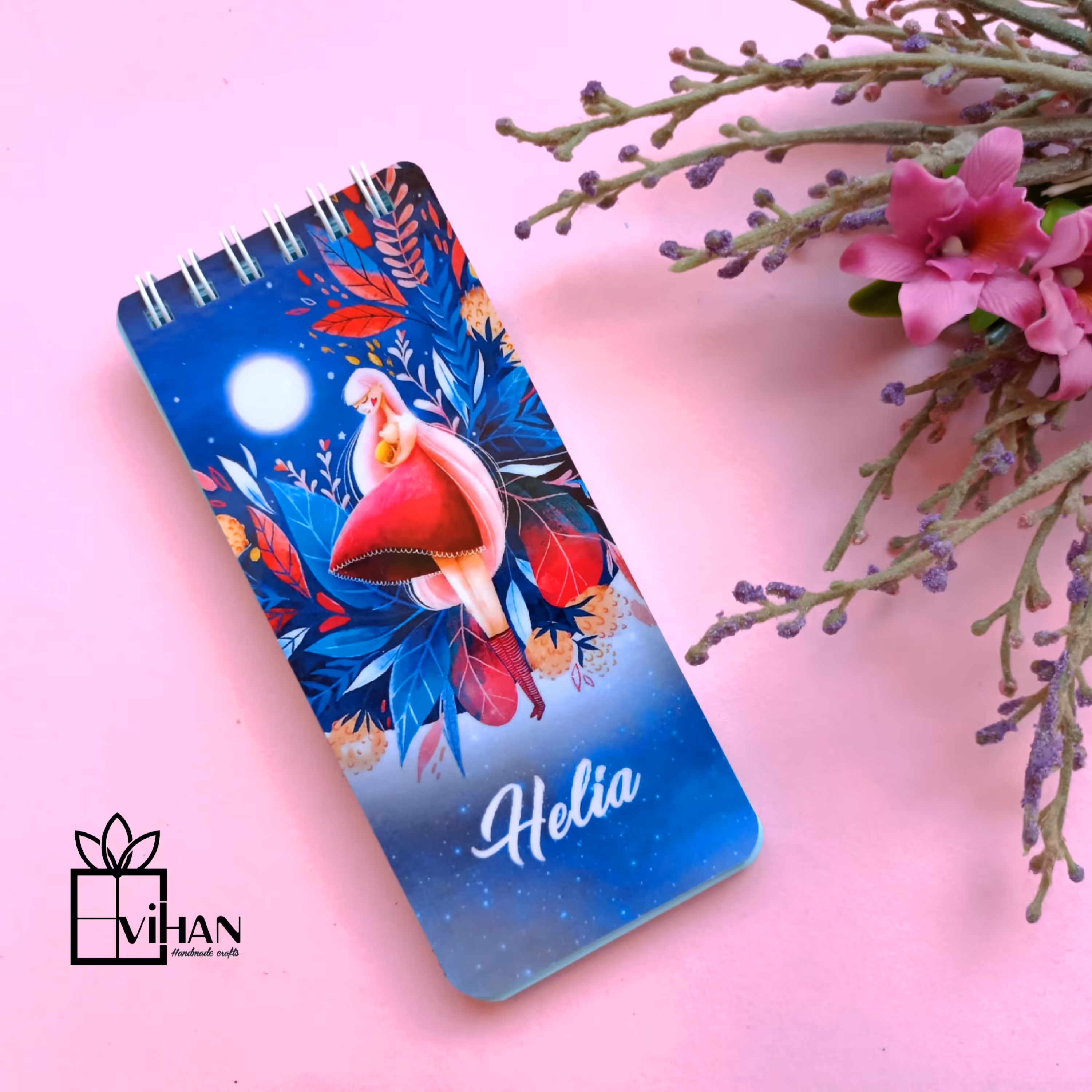 دفتر یادداشت همراه فانتزی دخترانه با جلد لمینیت شده