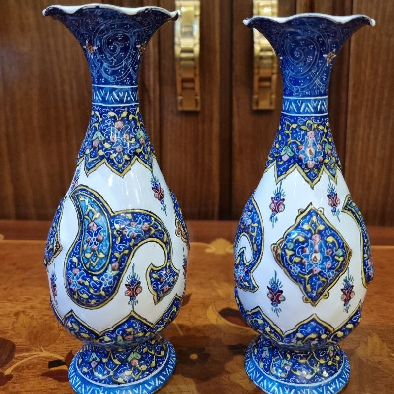 ست دوعددی گلدان میناکاری