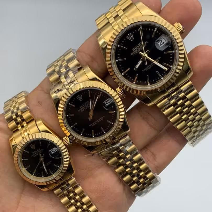 ساعت مچی ست مردانه و زنانه رولکس رنگبندی طلایی ROLEX DATEJUST