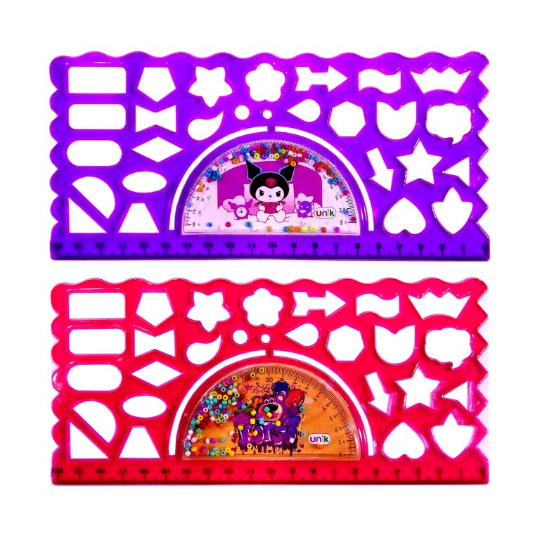 خط کش شابلونی جفتی ژله ای آکواریومی مهره دار یونیک