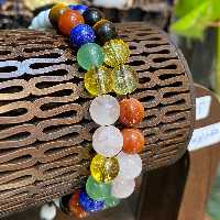 دستبندهای مهره گوهرسنگهای طبیعی ماههای تولدبافت چرمی