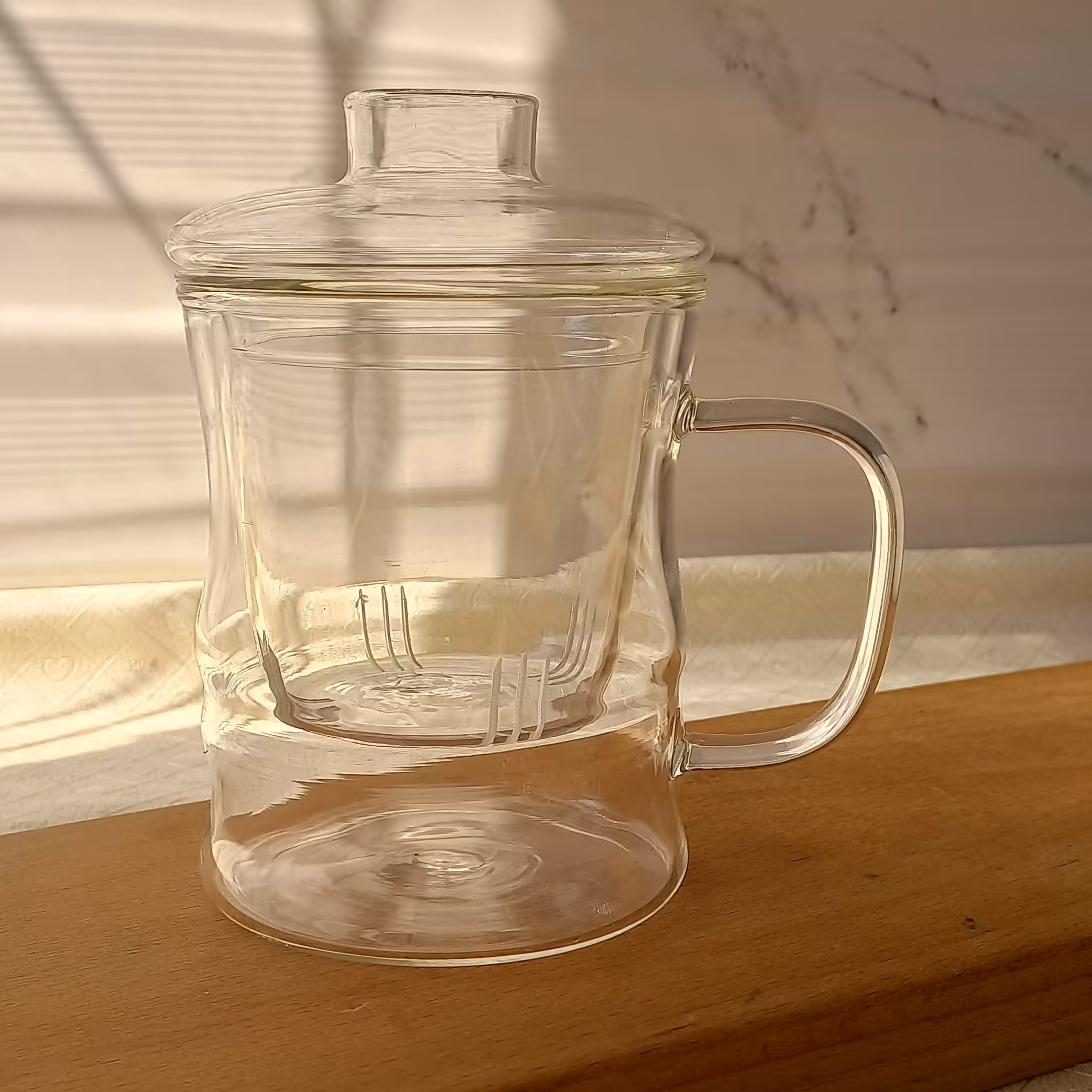 لیوان دمنوش استوانه ایی تمام پیرکس با میل بالا و ضمانت سالم رسیدن 