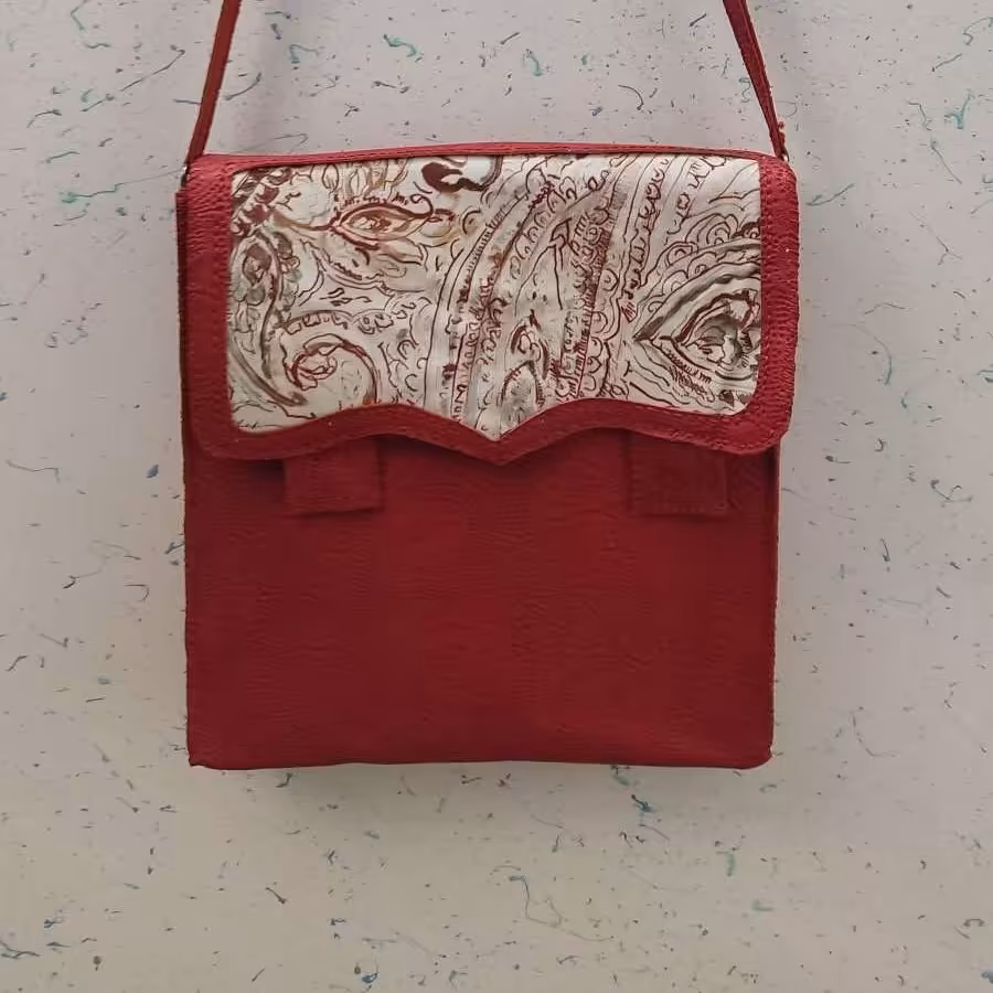 کیف دستی زنانه چرم مصنوعی (دست ساز) 