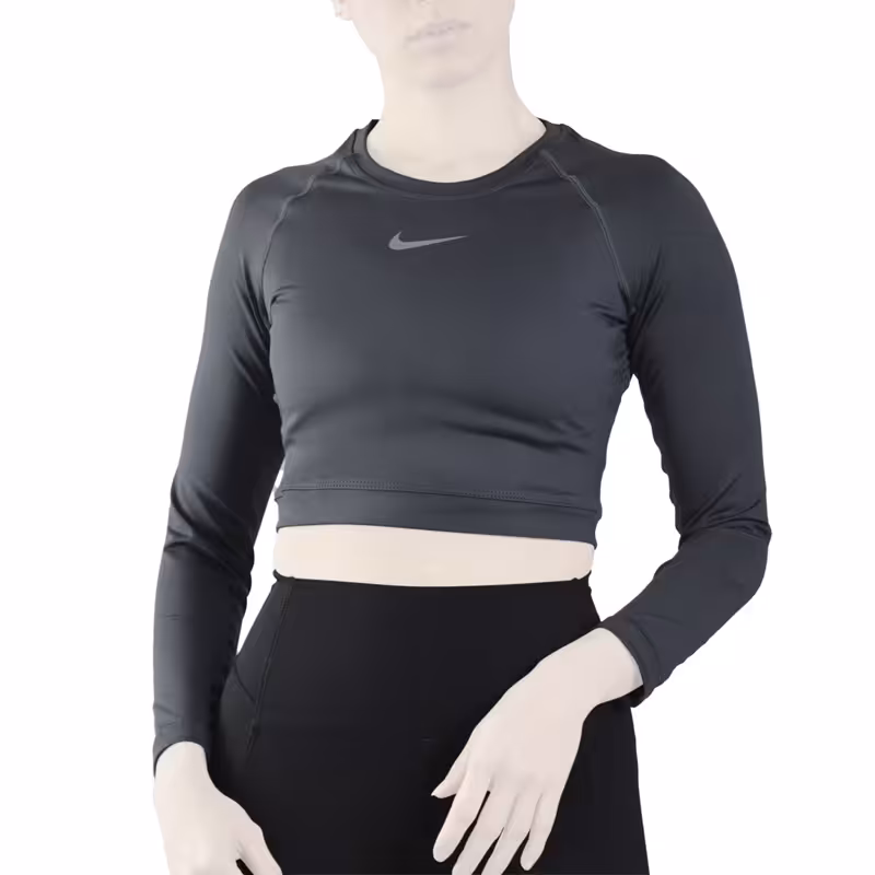 نیم تنه آستین بلند ورزشی زنانه نایک مدل SRN-31331 طوسی تیره