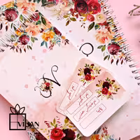 دفتر مشق، دفتر یادداشت و برچسب مشخصات ست لوکس  و سفارشی 