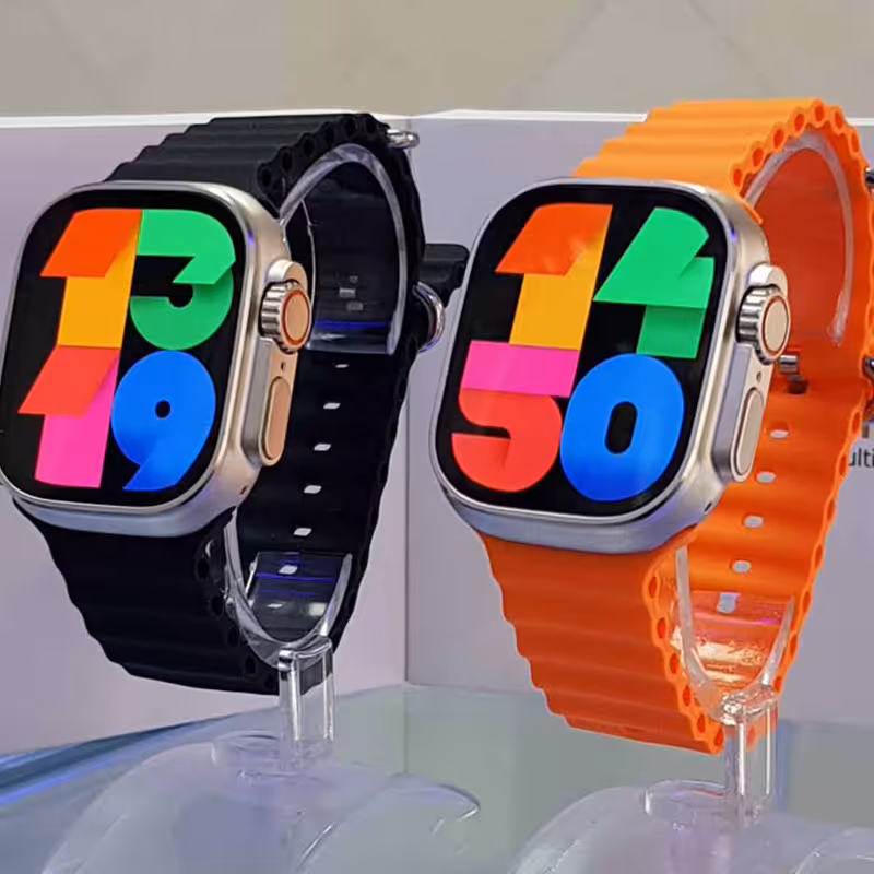 ساعت هوشمند مدل HK8 Pro Max (اورجینال -بند مشکی بدنه تیتانیومی)